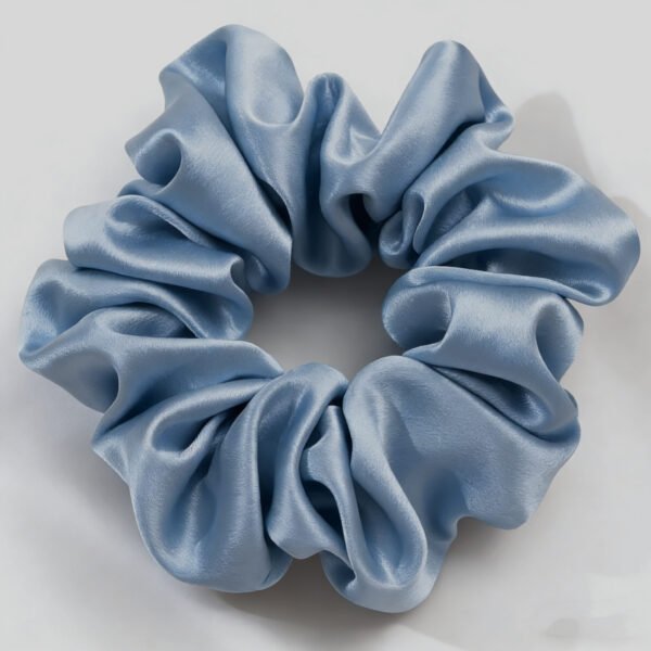 Baby Blue Silk Hair Tie – 30 Momme 4cm Wide Premium Hair Accessory for Gentle Hold & Hair Protection