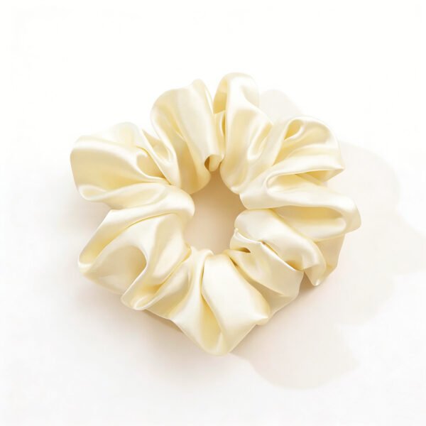 Scream Yellow Silk Hair Tie – 30 Momme 4cm Wide Premium Hair Accessory for Gentle Hold & Hair Protection